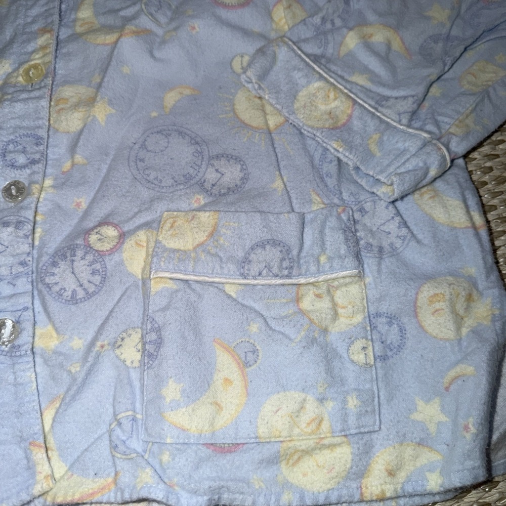 lanz of salzburg flannel Pajama Set. Large Flannel. Celestial Print - Picture 3 of 8